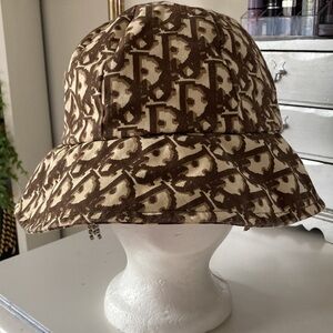 60s / 70s vintage Christian Dior water repellent monogram Diorissimo bucket hat